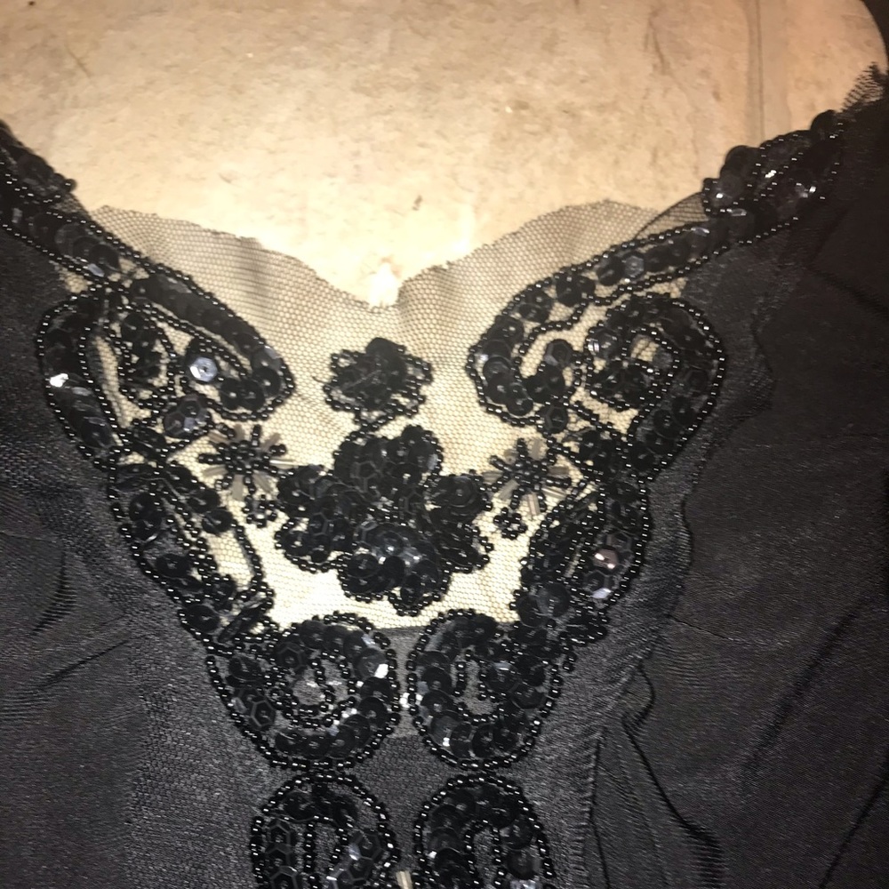 Black dress with sequins on bottom